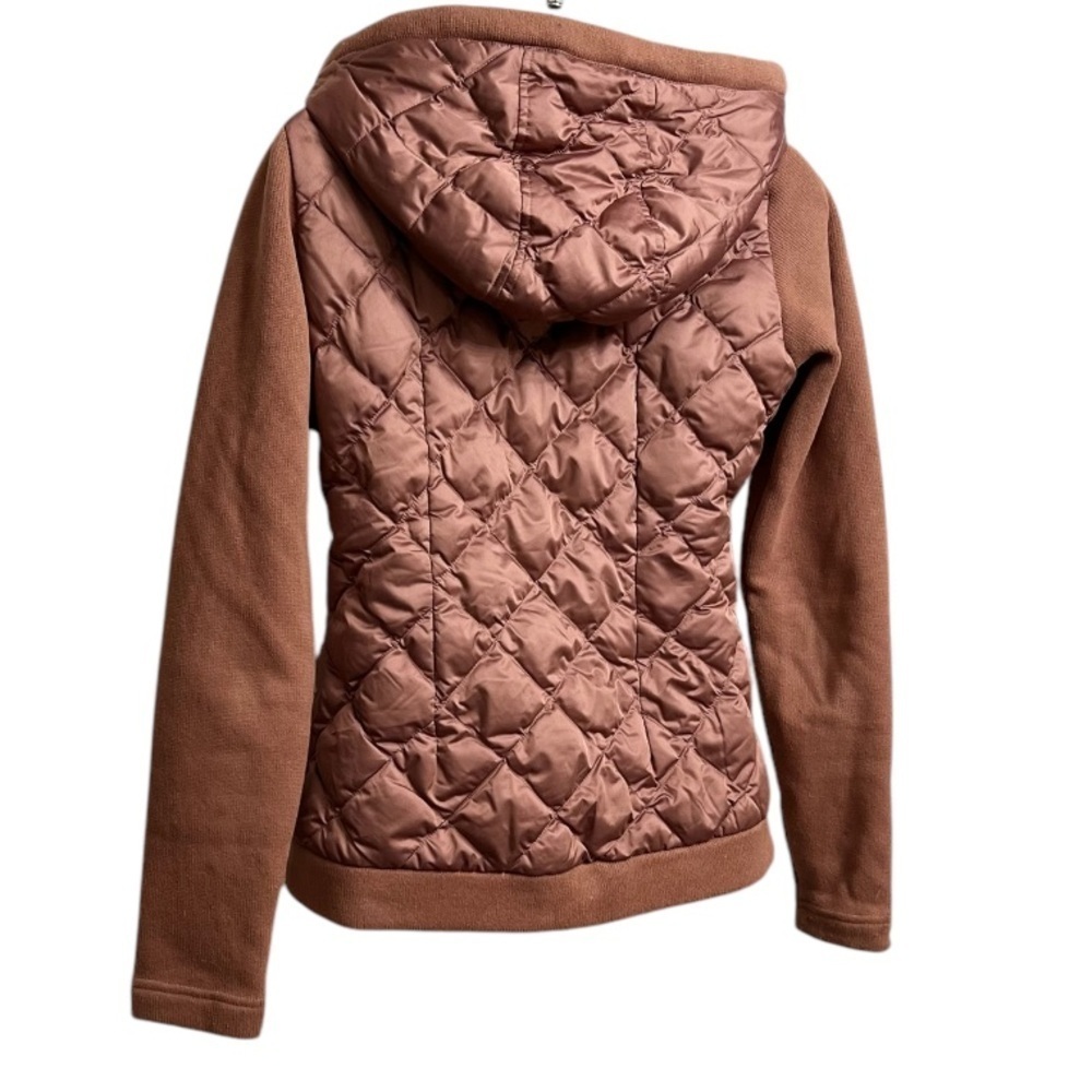 Eddie Bauer Puffer Quilted Jacket X-Small Misty Rose Goose Down Hooded - Picture 10 of 10